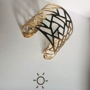 Gold plated cuff bracelet